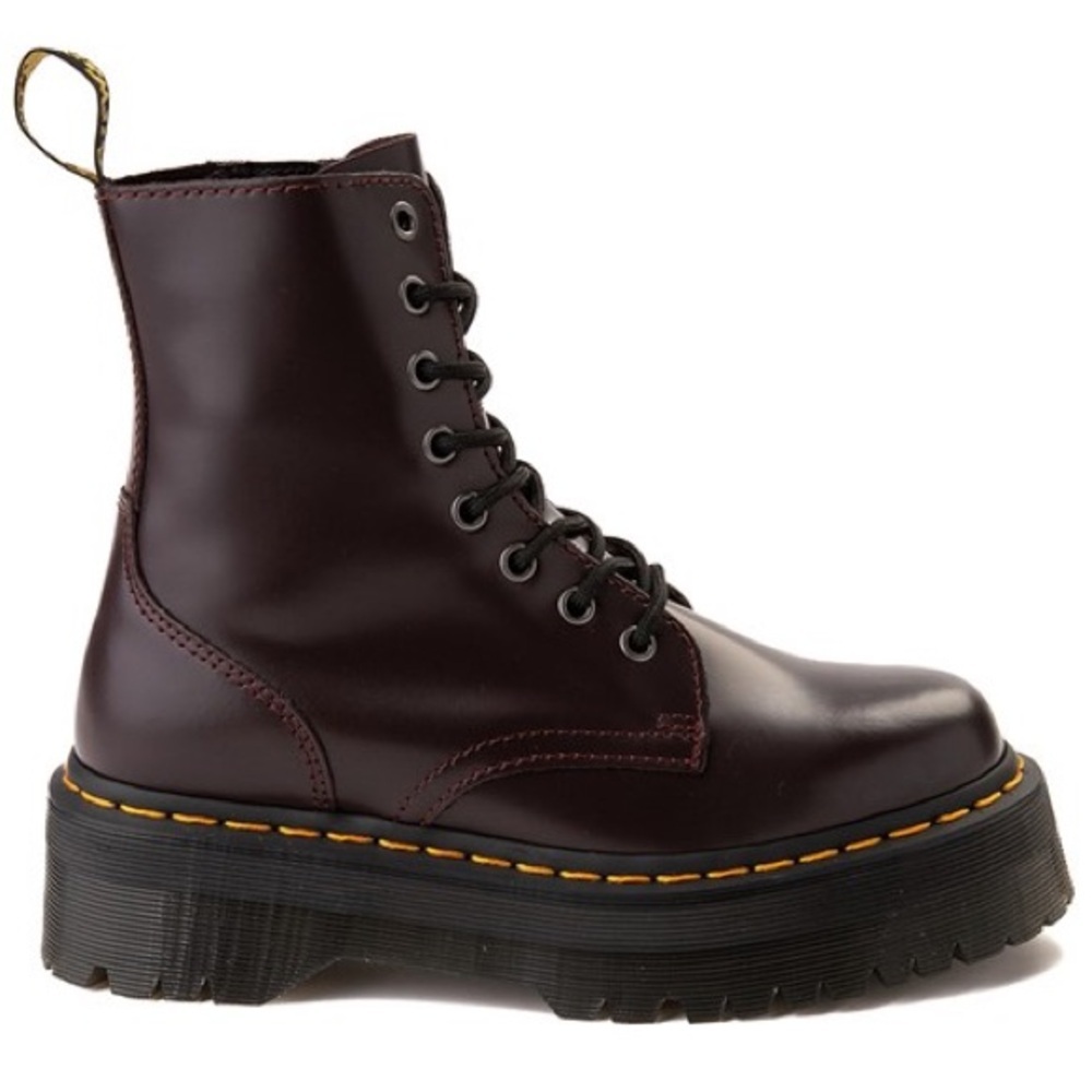Dr. Martens Jadon Burgundy Platform Combat Boots Unisex Mens 8 Women 9 Brand New - Picture 3 of 7